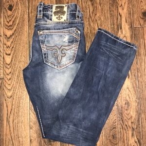 Men’s rock revival jeans 30L like new condition